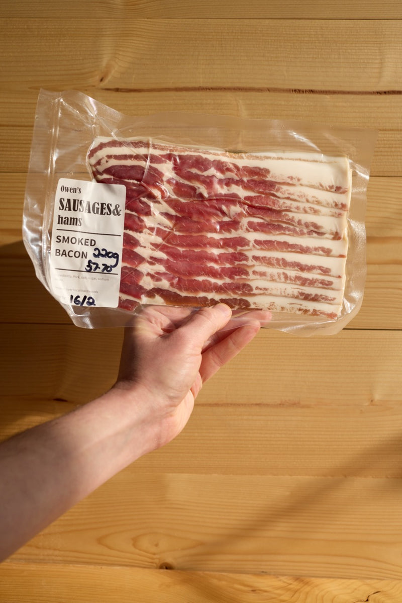 Smoked Streaky Bacon - per 100g (cut to order)